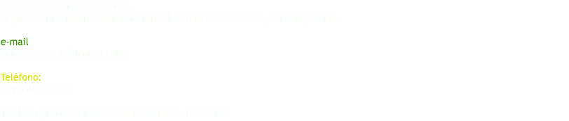 Contacta con nuestro estudio Si quieres obtener más información sobre nuestros servicios, sin compromiso. e-mail vidrieras@panchimoran.com Teléfono: +34 630 880 550 También puedes contactar con nosotros a través de: 